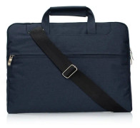 Portable One Shoulder Handheld Zipper Laptop Bag, For 15.4 inch and Below Macbook, Samsung, Lenovo, Sony, DELL Alienware, CHUWI, ASUS, HP (Dark Blue)