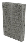 The Living Store Gabionmur i galvaniserat stål 100x20x150 cm