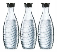 Glas karaff - SODASTREAM - Kompatibel med Crystal & Penguin - 0,6 L (615 ml) - 3-pack - BPA-fri, lufttät