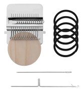 1 set liten vävstol, Speedweve vävstol i trä med kompletta tillbehör, stoppningsmaskin för DIY-lagning och sömnad, 14 krokar