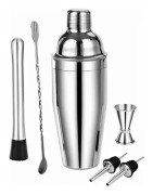 Bartender Kit läckagesäker 304 rostfritt stål Bartending Tool 750ml Cocktailshaker Set för bar