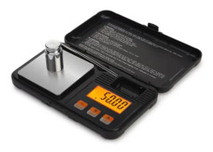 Köksvåg, 200 g/0,01 g digital fickvåg, 0,01 g precisionsvåg för mat, med 200 g viktkalibrering, pincett, tarafunktion, bakgrundsbelyst LCD