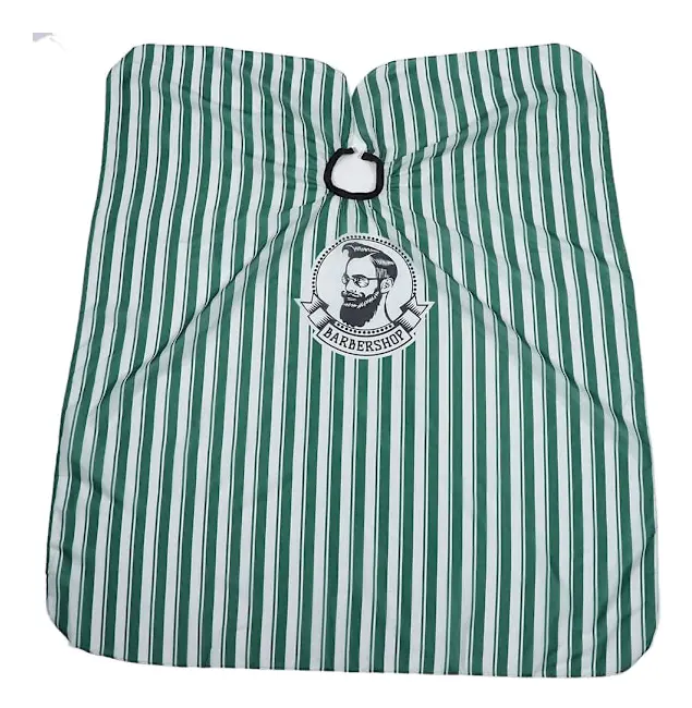 Professionell frisörförkläde frisörsalong andningsbar hårsax kappa (grön)