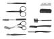 10 st Ögonbryns Grooming Kit Sax Kam Pincett Rakhyvel Set