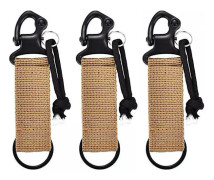3 st taktiska hängande bälten, nylon taktisk växelklämma band rem spänne klämma för vandring utomhusaktiviteter（Khaki）