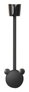Lat hårtorkställningshållare Multipurpose Hands Free 360 graders rotation Självhäftande väggmonterad hårtorkhållare Svart