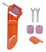 Borrslipare, elektrisk borrslip, bärbar diamantslipmaskin för borr, slipmaskin för slipning av järnborrar (orange), borrslip S