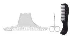 Transparent Skäggformningskam Schablon Kit Män Manlig Styling Tillbehör