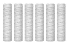 10 Mikron Stränglindad Sedimentvattenfilterpatron, 6-pack, Sedimentfiltrering, Universal