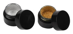 15g Professionellt nagelmetallpulver damm manikyrdesign dekoration med borste (guld silver)