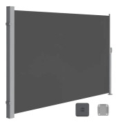 160 x 300 cm (H x L), Sidomarkis för balkong och terrass, Sekretessskydd, Solskydd, Sidorullgardin, Smoky Grey GSA160TG