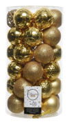 Set med 37 EDM-kulor - Julstämning - Gyllene - 71866