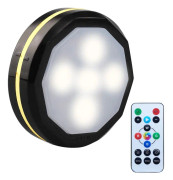 TL004-RGB USB-laddning RGB ljuseffekt omgivande ljus med fjärrkontroll (svart guldkant)