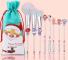 Christmas Makeup Brush Gift Elk Beginner Set Beauty Tool Set, Specification:8 PCS Single Side