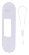 Travel Makeup Brush Holder Silicone Cosmetic Brush Organizer Bag Storage Box With Lanyard(White)
