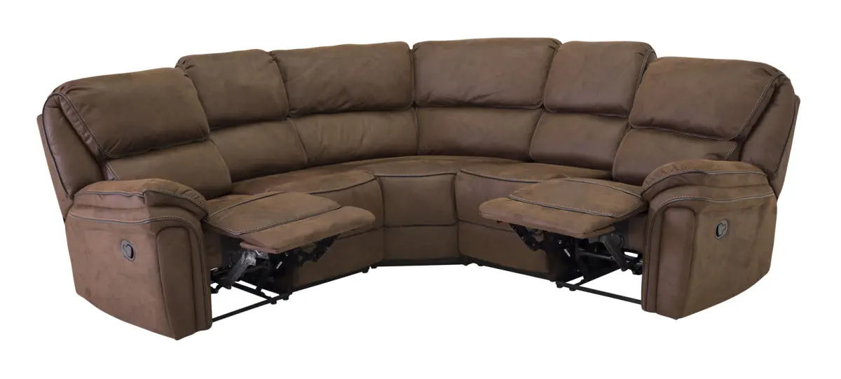 Hörnsoffa Recliner Saranda - Brun / Mocka