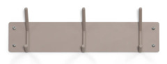 SPINDER DESIGN Fusion klädhängare, w. 3 dubbla krokar - taupe pulverlackerat stål
