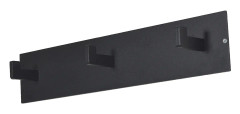 Leatherline Coatrack med 3 krokar Svart