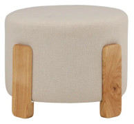 Coffey Ottoman/Puff - Natur / Vit Linne