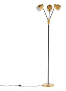 VENTURE DESIGN Vifta golvlampa - mässing och svart stål