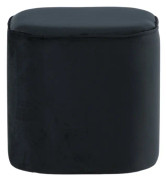 Piff puff, fotpall Ø44cm velour svart.