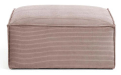 Kave Home - Puff Blok 90 x 70 cm - Rosa - Fotpallar & puffar - Från Homeroom