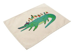 Cartoon Animal Cotton Linen Cloth Heat Insulation Vintage
