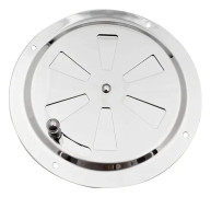 Rostfritt Stål Rund Ventilationsgaller 125mm Justerbar Luftventil Luftintag & Utblås för Torktumlarventilationsgaller - Silver