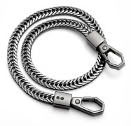 Nyckelkedja / Plånbokskedja i metall Cobra - Flera färger Black Svart