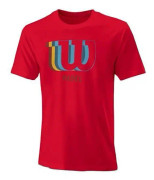 Padel Wilson Blur W teknisk t-shirt - röd - XL