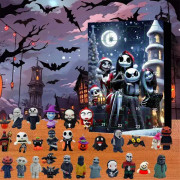 Halloween Adventskalender 2024, Nightmare Adventskalender Innan Jul, Halloween Nedräkningskalender 24 Gåvor, Skräckdocka Karaktärsgåva