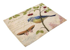 Cartoon Animal Cotton Linen Cloth Heat Insulation Vintage