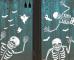 Halloween-dekorationer fönsterdekaler, Halloween-dekor fönster skelettdekaler, för Halloween hemsökt husfesttillbehör