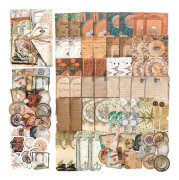 100 st vintage fjärilsklistermärken för scrapbooking, dekorativt papper för scrapbooking, naturblommor, washi-tejp