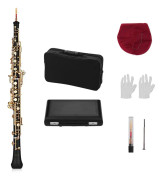 Professionell oboe, halvautomatisk stil, 60cm längd,Nickelpläterade tangenter