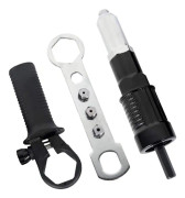 Elektrisk Nitadel Adapter Nita Borr Adapter Nitar Insatsmutter Verktyg med 2,4/3,2/4,0/4,8 mm Diameter Nit Huvud och Svart Handtag Nyckel
