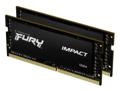 Kingston FURY Impact - DDR4 - sats - 32 GB: 2 x 16 GB - SO DIMM 260-pin - 1600 MHz / PC4-25600 - CL20 - 1.2 V - ej buffrad - icke ECC - svart