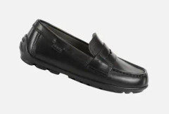 Boy's Derbys - Geox J NEW FAST - Svart läder - Bekvämt och andas