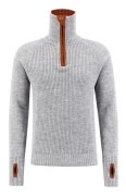 Ulvang Rav Sweater W/Zip Grey Melange/Arabian Spice