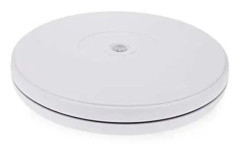 Cablematic - Elektrisk skivspelare d250mm h29mm vit med LED-belysning