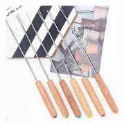 HURRISE Fondue Gaffel Set med 6 Rostfria Fondue gafflar, Choklad Fondue Sticks Bordsgaffel