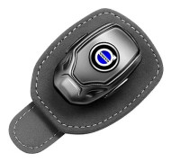 TWYGV Passar för Volvo Car Solglasögonhållare, Läder Glasögonhållare Glasögonhållare för Bil Solskydd (FMY) Grey