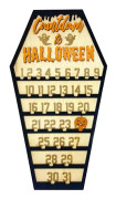 Halloween Adventskalender, Halloween Kista Kalender, Halloween Gravkalender, DIY Rörliga Träblock 31 Dagar Halloween Nedräkningskalender Gravhäll