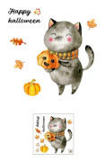 Halloween Fönsterdekaler Halloween Dekorationer Inomhus Halloween Fönsterklistermärken Söta Pumpa Spöke Halloween Fönsterdekorationer Halloween Fönsterdekaler