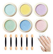 6 st Nail Powder Set 6 Färger Nail Powder Nail Effekt för Nagel