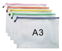 er File Zipper Bags Plastfickor Mapp Extra Tjock (A3-5PCS) A35PCS