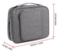 28 × 22 × 6 cm Polyester Bibelskydd - Surfplatta Förvaringsväska, Skyddande Bibelväska för Män | Vattentät med Bokställ, Flera Fack och Handtag