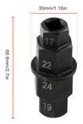 Motorcykel Däck Spindel Drivrnyckel Reparationsverktyg för 17mm 19mm 22mm 24mm Framaxel