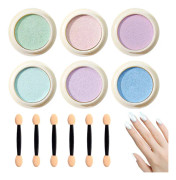 6 st Nail Powder Set 6 Färger Nail Powder Nail Effekt för Nagel