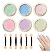 6 st Nail Powder Set 6 Färger Nail Powder Nail Effekt för Nagel